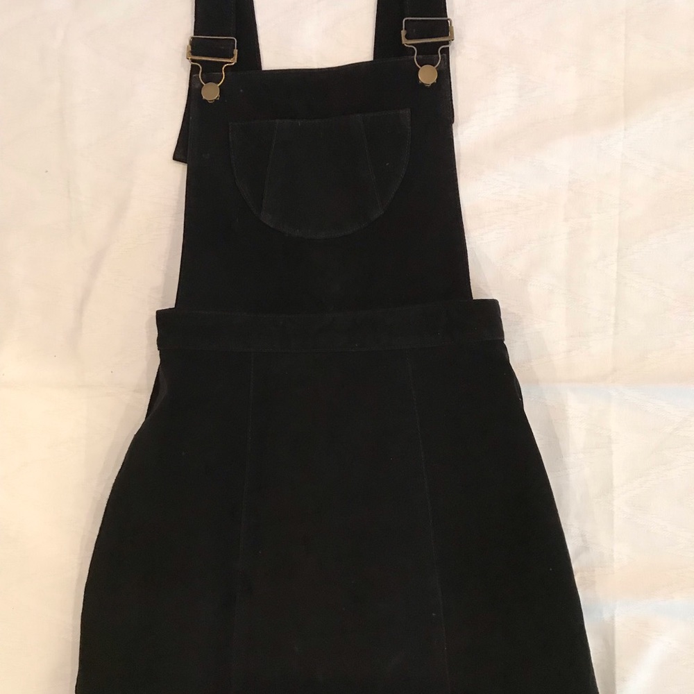 Overall suede dress